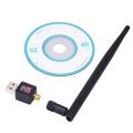 Wireless Wifi Receiver & Adapter With Antenna-Black. 