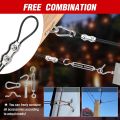 NCANRUI String Light Hanging Kit,Outdoor Light Wire,Ball Light String Hanging Kit,200FT Coated Stainless Steel 304 Cord Cable. 