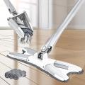 X-Type Flat Floor Mop with Replace Cloth Heads 360 Degree Squeeze Mop Hand-Free Wash Household Lazy Mop Home Cleaning Tool. 