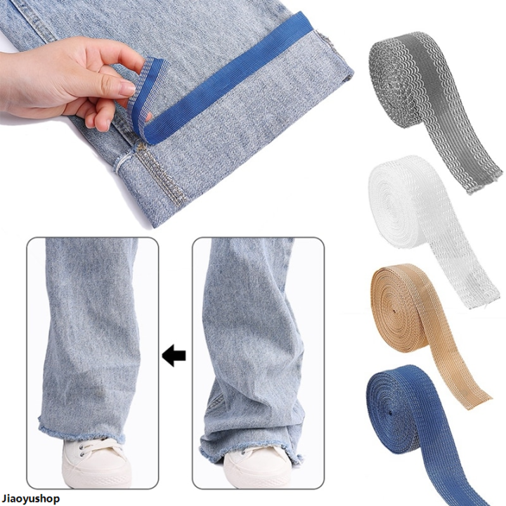 MengsanLuxury Tape Pants Edge Shorten Self-Adhesive Tape for Trousers Legs Edge Shortening Tape Paste Hem Iron on Pants Jeans Clothes Length Adjust