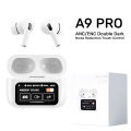 Vylon Airpods_Pro A9 ANC/ENC Dauble Dark Noise Reduction Battery Display Touch Control Bass Boosted Sound Quality Bluetooth Wireless Earbuds For Android and iOS/Airpods pro/Airpods pro black/Ambie/Airpods. 