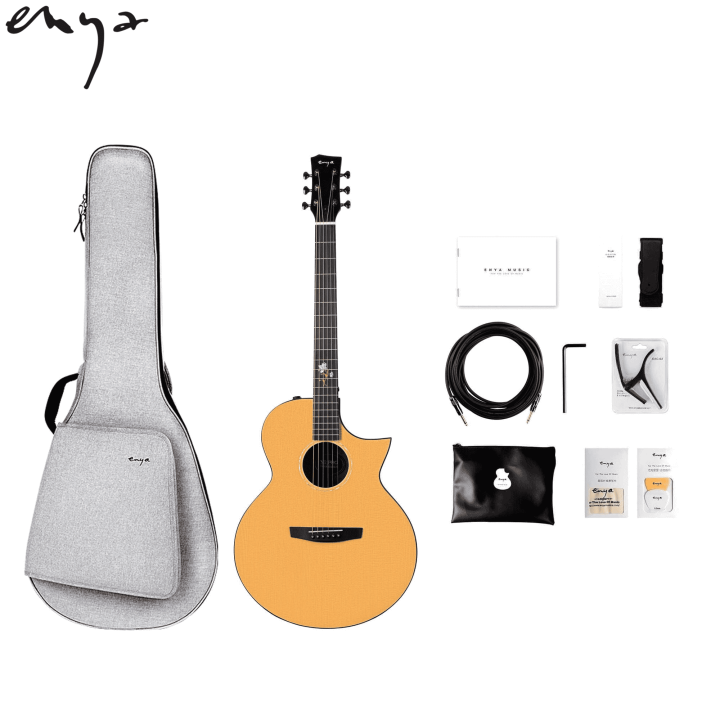 Enya EAX2C PRO 3A European Solid Spruce Transacoustic Guitar