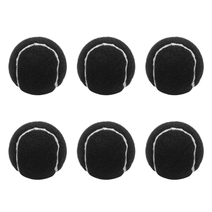 18Pcs Pack Tennis Balls Wear-Resistant Elastic Training Balls 66mm Ladies Beginners Practice Tennis Ball,Black