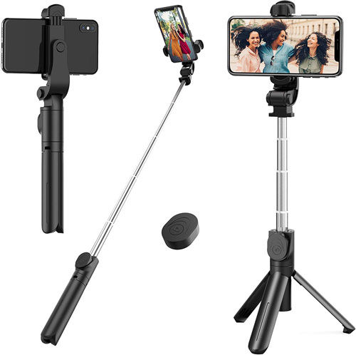 in Extendable Selfie Stick with Wireless Remote and Tripod
