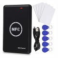 Smart Access Control Card Copier Black RFID Reader Writer 125KHz Card Duplicator 13.56MHz Encrypted Card Decoder NFC Tag. 