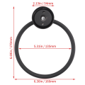 Towel Ring for Bathroom, Hand Towel Holder Round Towel Hanger Wall Mount 304 Stainless Steel Brushed Finish(Black). 