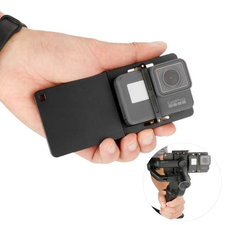 Action Camera Adapter Aluminum Alloy Switch Mount Plate Solid Handheld Gimbal Adapter Mount