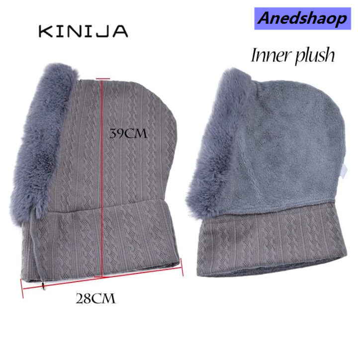 Anedshaop%20Winter%20Hats%20for%20Women%20Balaclava%20Fur%20Beanie%20Warm%20Bonnets%20Wholesale%20New%20Hat%20Scarf%20Mask%20Set%20Lil%20Peep%20Plush%20Female%20Winter%20Head%20Hood%202021%20-%20Image%206