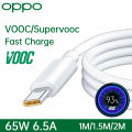 Oppo 80W 65W Supervooc Cable Reno 7 Pro 5g 6 5 4 3 Find X3 X2 X N F19 A74 Vooc Fast Charging Kabel Usb Tipo C Carga Rapida 1m 2m. 