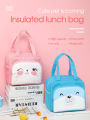 Wifu Cute Thermal Insulated Lunch Bags with Outer Zipper Pocket and Side Bottle Holder. 