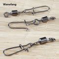 Wenefang 50 pcs Stainless Steel Fishing Connector Pin Bearing Rolling Luxury Swivel Snap in Box Fishing Tackle Accessories For Lure Hook. 