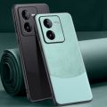 Luxury PU Leather Case For Vivo iQOO Z9 5G iQOOZ9 Back Cover Matte Silicone Shockproof Full Camera Protection Phone Case Coque. 