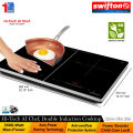 Swifton Double 2 Induction Cooktop Anti Overflow Protection 9 Cooking Power level Power Booster Child Lock Timer SN-i25DH. 