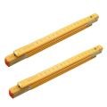 fasdaga 2X Portable Carpenter Wooden Folding Ruler 100cm/39Inch. 