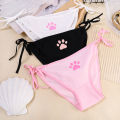 Low Waist Bikini Panties Thong Panties Soft Cotton Cute Claw Invisible Breathable Women Lovely Underwear Ladies Underpants. 