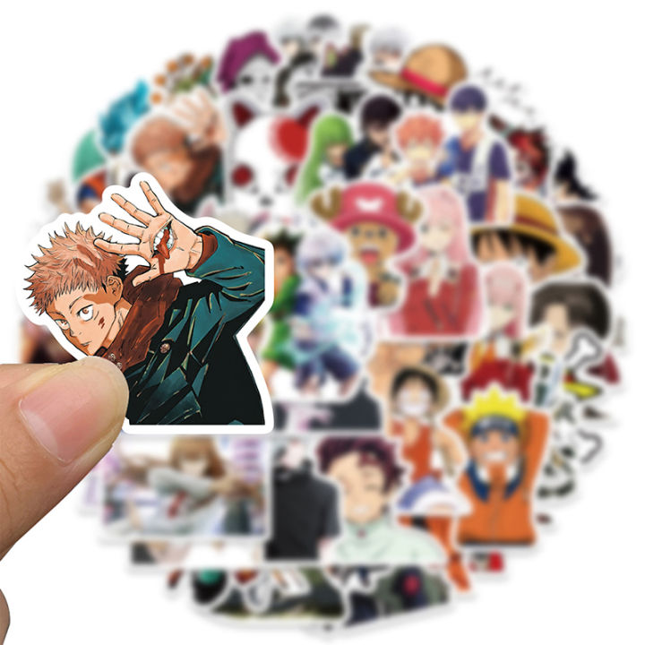 50PCS Classical Anime Graffiti Stickers For Laptop Skateboard Decal Stickers