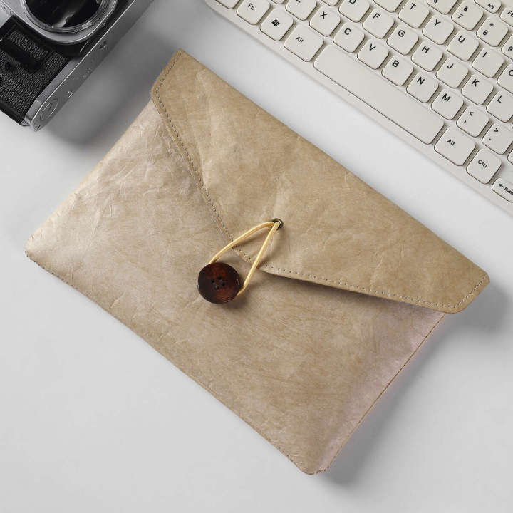 Dupont Paper Simple Waterproof Double Layer iPad Storage Document Receipt Bag Touchpad Protective Case Lightweight and Soft