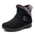 Women Winter Warm Snow Boots Fashionable Tassel Flat Platform Cotton Boots (Shoes-1). 