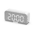 Wireless Speaker Mini Desktop Alarm Clock Bluetooth LED Mirror Digital Clock Mobile Phone Speaker Gift Stereo Effect. 
