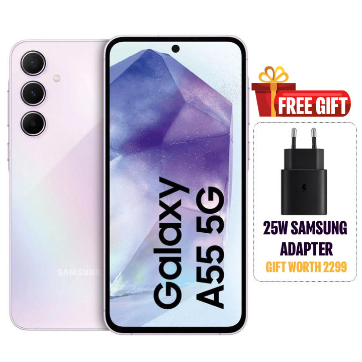 Samsung Galaxy A55 5G (12GB/256GB) | 6.6" SuperAMOLED 120Hz Display | 50MP+12MP+5MP Rear Camera with OIS | 5000mAh Battery