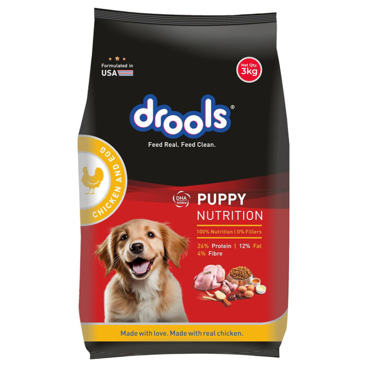 Drools Puppy Dry Dog Food Chicken and Egg 3kg Pack