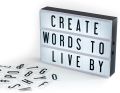 Cinematic Light Box With All Letters - White Color. 