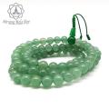 Unisex Green Aventurine Stone Mala/ Necklace. 