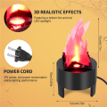LED Fire Flame Effect Light Artificial Electric Flicker Lamp,US Plug. 