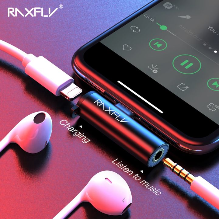 NEW%20%E3%80%907efc9af3%E3%80%91RAXFLY%202%20in%20Audio%20Adapter%20For%20iPhone%207%208%20Plus%20XS%20Max%20XR%20Splitter%20Converter%20To%203.5mm%20Jack%20Earphone%20Headphone%20Connector%20Charge%20-%20Image%203