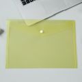 1Pcs New with Snap Button A4 Binder Pocket Transparent Clear Document Files Folders Plastic Envelope Popper Wallets for School Office Home. 