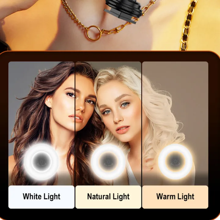 Lereach%20Selfie%20Ring%20Light%209-level%20Dimming%20For%20White%20Light%20/%20Natural%20Light%20/%20Warm%20Light%20Universal%20Rotation%20Multi%20Port%20Suitable%20For%20Beauty%20Fill%20Light%20Support%20Camera%20Selfie%20Stick%20Bracket%20Install%20-%20Image%204