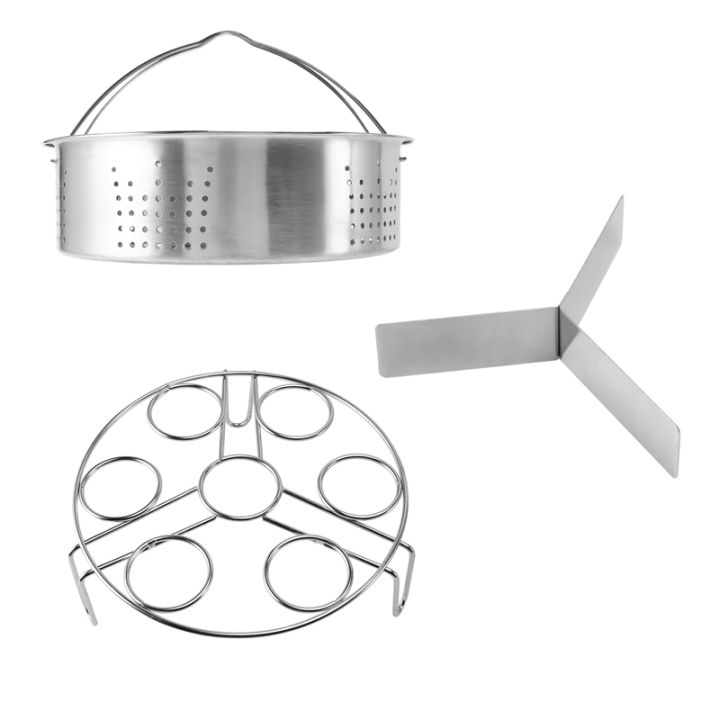 3Pcs/Set%20Pressure%20Cooker%20Accessories%20Stainless%20Steel%20Steam%20Basket%20with%20Egg%20Steamer%20Rack,%20Divider%20for%20Kitchen%20Cooking%20-%20Image%202