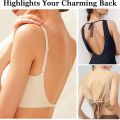 Seamless Low Back Bra Support Multiway Wireless Backless Halter Padded Bralette Lifting Straps Convertible Bras. 