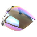Open Face Helmet Visor Motorcycle Helmet Bubble Lens 3-Snap Bubble Wind Shield Visor. 