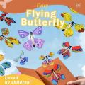 1/5PCS Flying Magic Butterfly Toy Creative Fancy Kids Magic Prop Rubber Band Power Surprise Birthday Wedding Gift Random Style. 