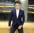 Navy Blue Single Buttoned Blazer For Men - Fashion | Blazers For Men | Men's Formal Wear | Blazer Coats |. 