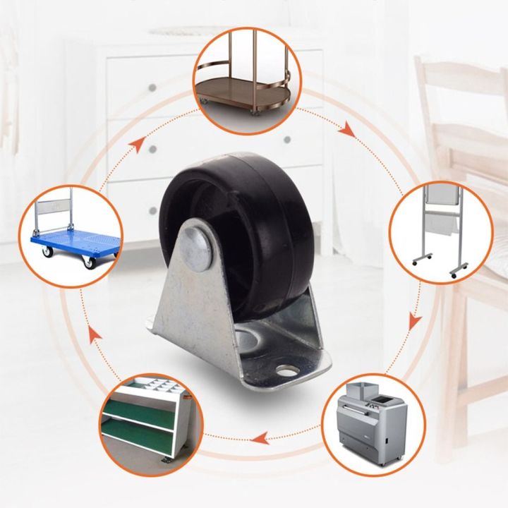 4Pcs%20Low%20Profile%20Black%20Rubber%20Caster%20Wheels%20Small%20Trolley%20Wheels%201''%20Fixed%20Castors%20Workbench%20-%20Image%206