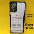 Oppo Reno 6 5G , Reno6 Z /Reno 6Z & Reno 6 Pro-Curve Display Cover (All Different Size) Clear Transparent Rubber Bumper  Cover Case -Non Yellowing. 