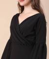 one piece for Women girls Bodycon Black color V-Neck Cotton Blend western wear dress for all occasion Casual party wear. 