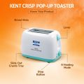 Kent Crisp 2 Slice Automatic Pop Up Electric Toaster 750  Watt. 