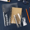 A5/A6/A7 Transparent PVC Clip File Folder Notebook Loose Leaf Ring Binder Planner Agenda School Office Supplies 1Pcs. 