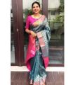 Awafu Art Silk Banarasi Saree With Blouse. 