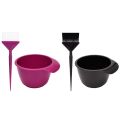 2pcs/set Hairdressing Tool Plastic Hair Dye Brush Bowl Set Anti-slip Coloring Hair Dye Brush and Bowl Durable Anti-Static Hair Tint Tool Salon. 
