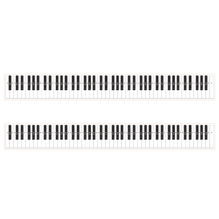 (GGBR) 2X 88 Key Practice Keyboard Piano & Note Chart for Behind the ...
