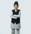 Nepali Traditional National Cotton Daura Suruwal Set For Kids By Pihu. 