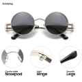 Sutuiying VIVIBEE Vintage Steampunk Red Sunglasses Men Round Punk Alloy Metal Fifty percent discount Retro Sun Glasses Women 2025 Goggles Gothic Style Shades. 