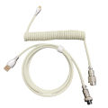 1.8M Type C Mechanical Keyboard Coiled Cable USB Keyboard Wire Mechanical Keyboard Aviator Desktop Computer Aviation Connector. 