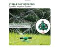 Automatic 360° Rotating 3 Arm Garden Water Sprayer Sprinkler Lawn Roof Irrigation System. 