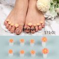 Difutagui 8 Pcs/Pack Silicone Toe Separator Cute Soft Pedicure Tools Daisy Original Flower Heart Rhinestone Foot Finger Separator Care Tools. 
