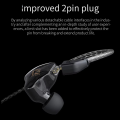 Sutuiying KBEAR KS1 HIFI earphone 2Pin Cable in ear monitor headphones for Hot Selling Singer Musicians Wired Earbuds iems for Gaming Wired Earbuds. 